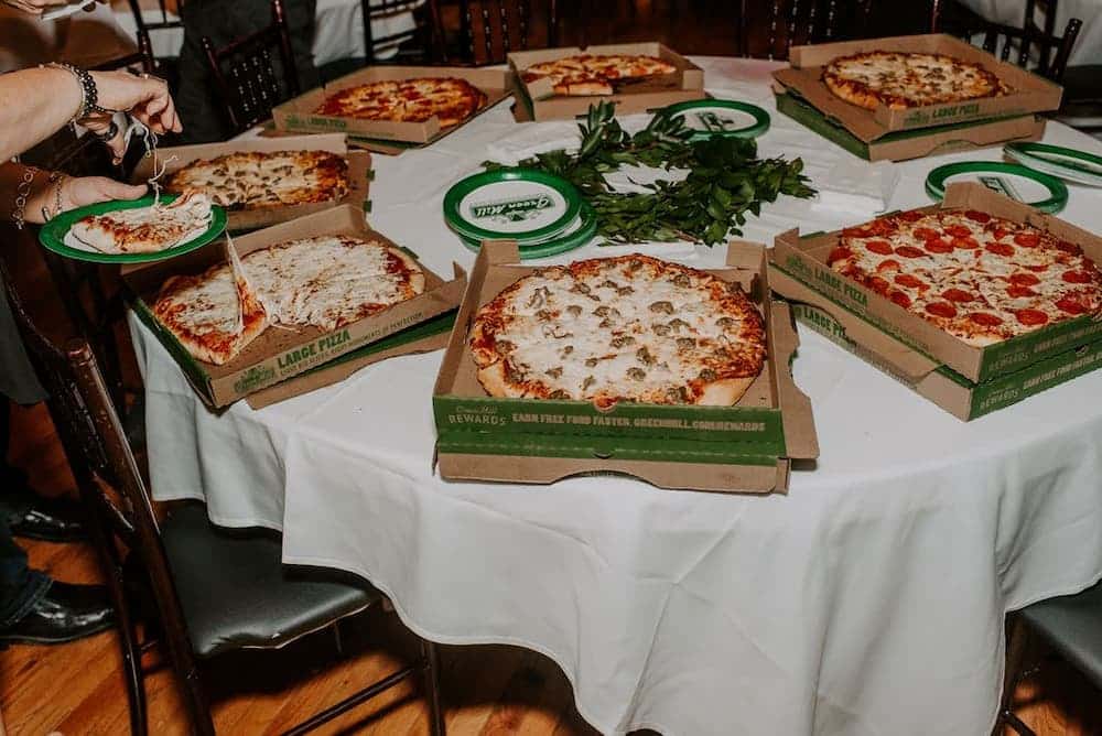 pizza at an event