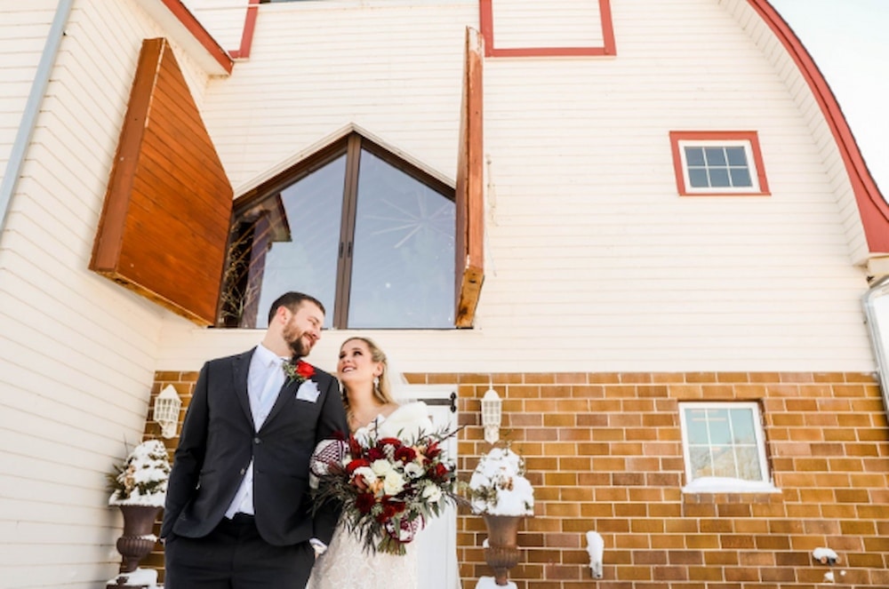 Couple On Their Wedding Day